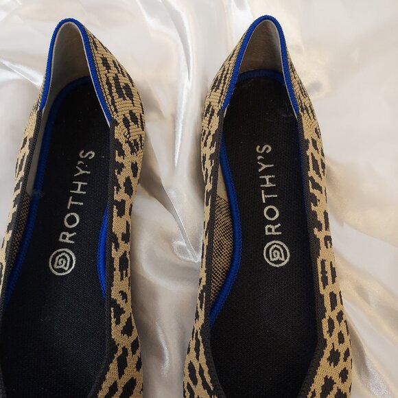 Rothy's The Point Leopard Print Flats Size 11.5 - Picture 2 of 5